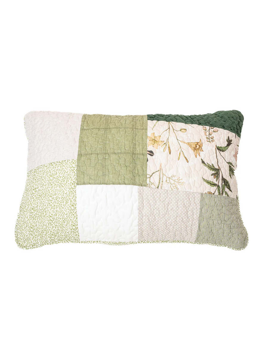 Fenouil - Patchwork print pillowcase