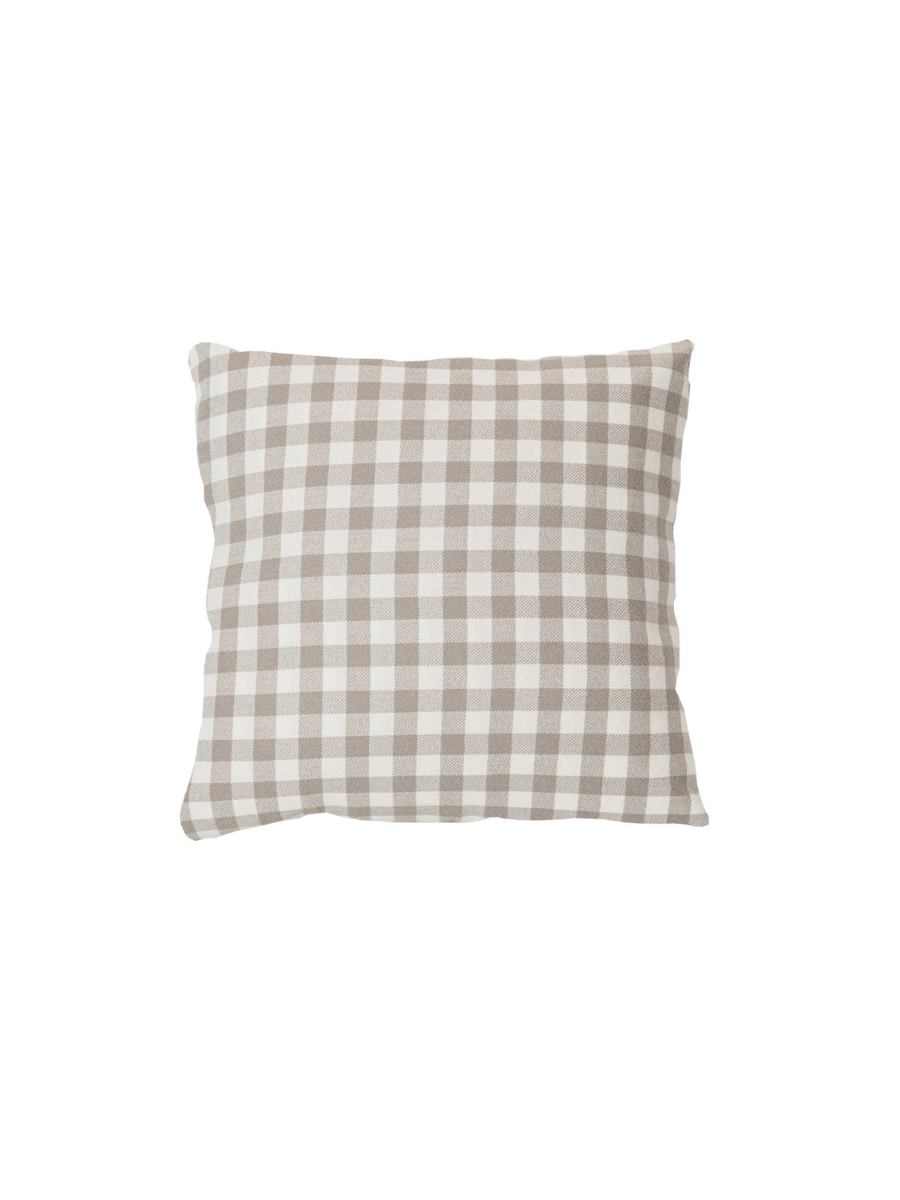 Manos - Coussin décoratif à carreaux gris