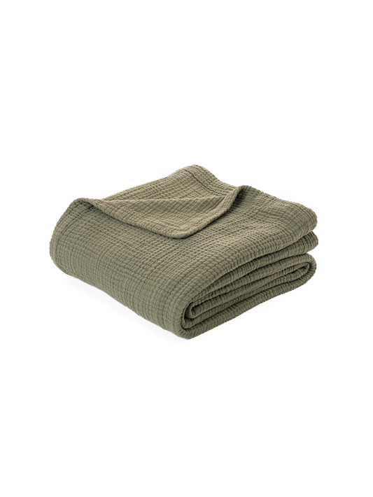 Popeye - Olive Cotton Muslin Blanket