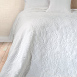 Flower - White quilted quilt