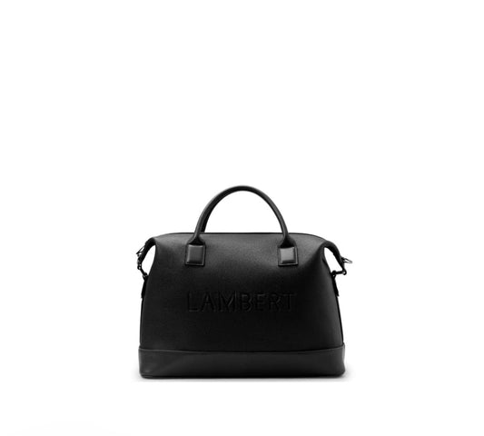 Le Mae - Small black vegan leather travel bag