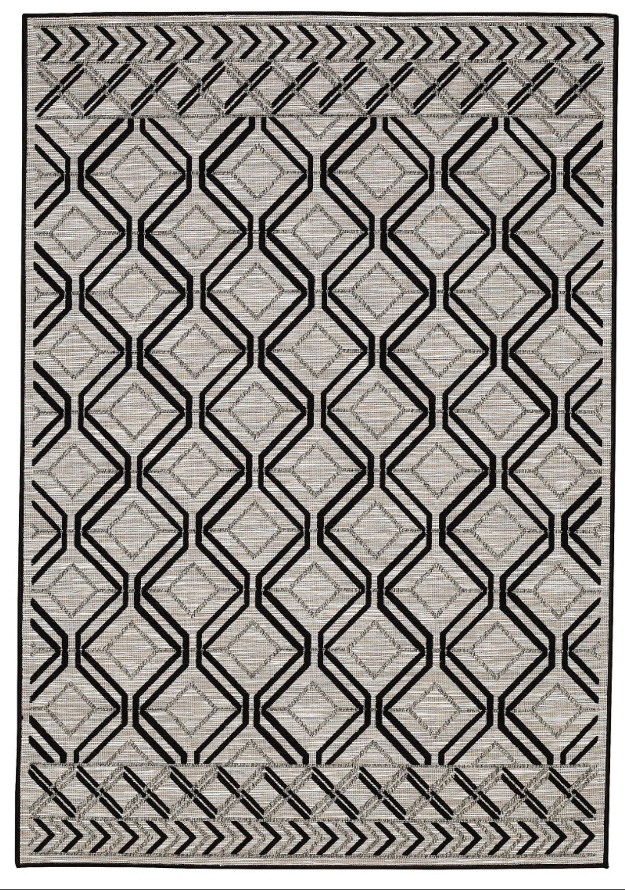 Tapis Odessa gris intérieur /extérieiur