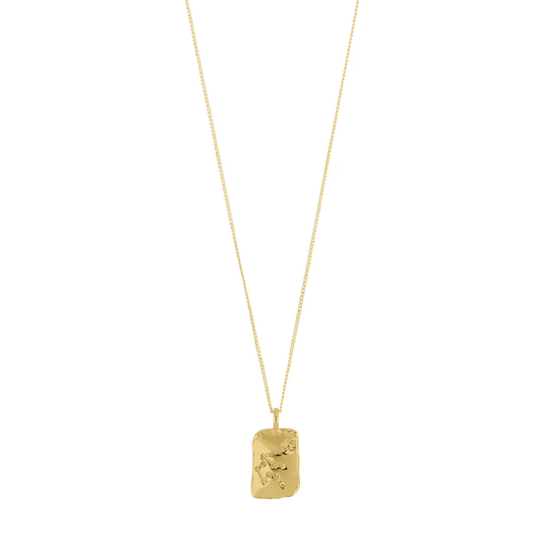 AQUARIUS Zodiac Necklace - Gold Plated