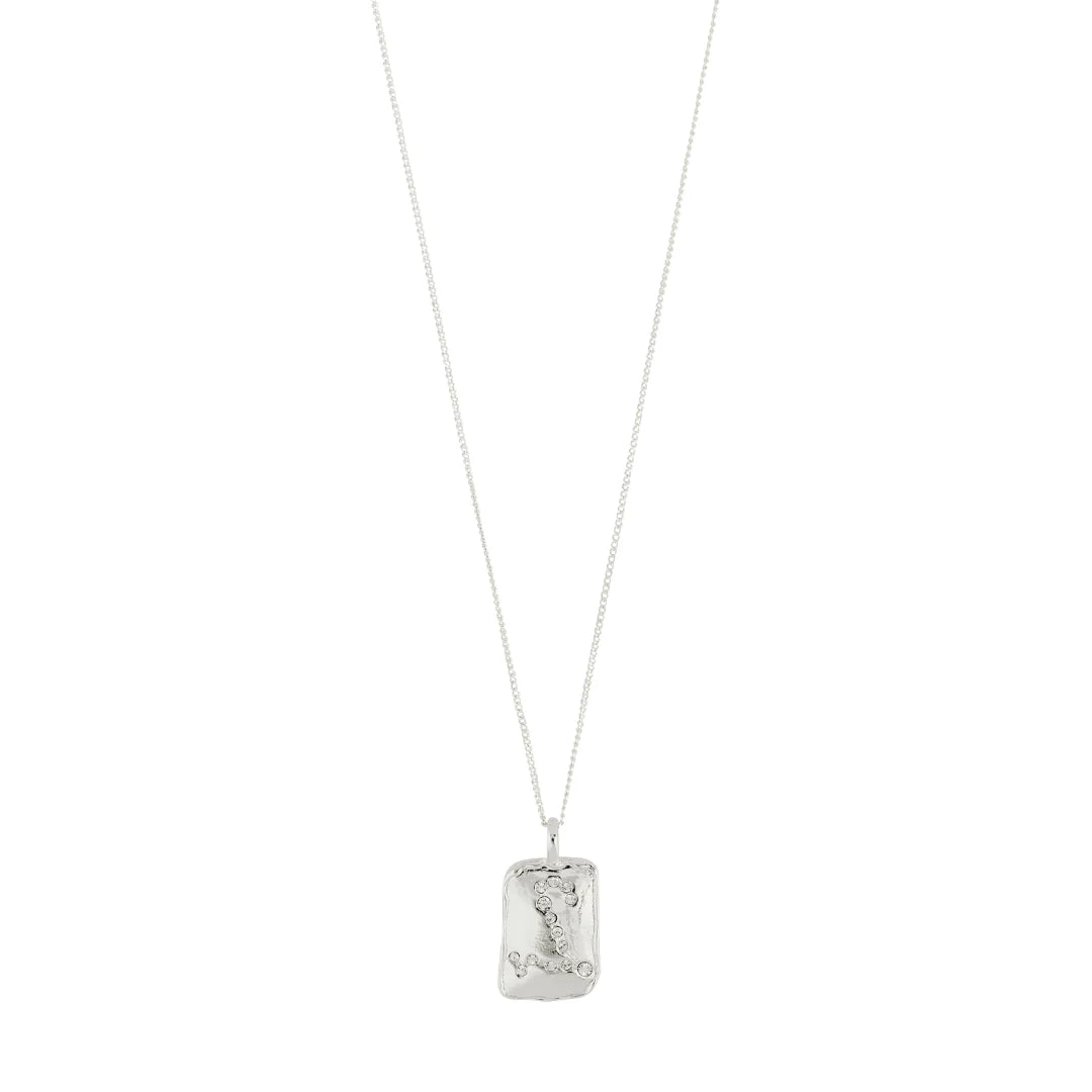 PISCES Zodiac Necklace - Silver Plated