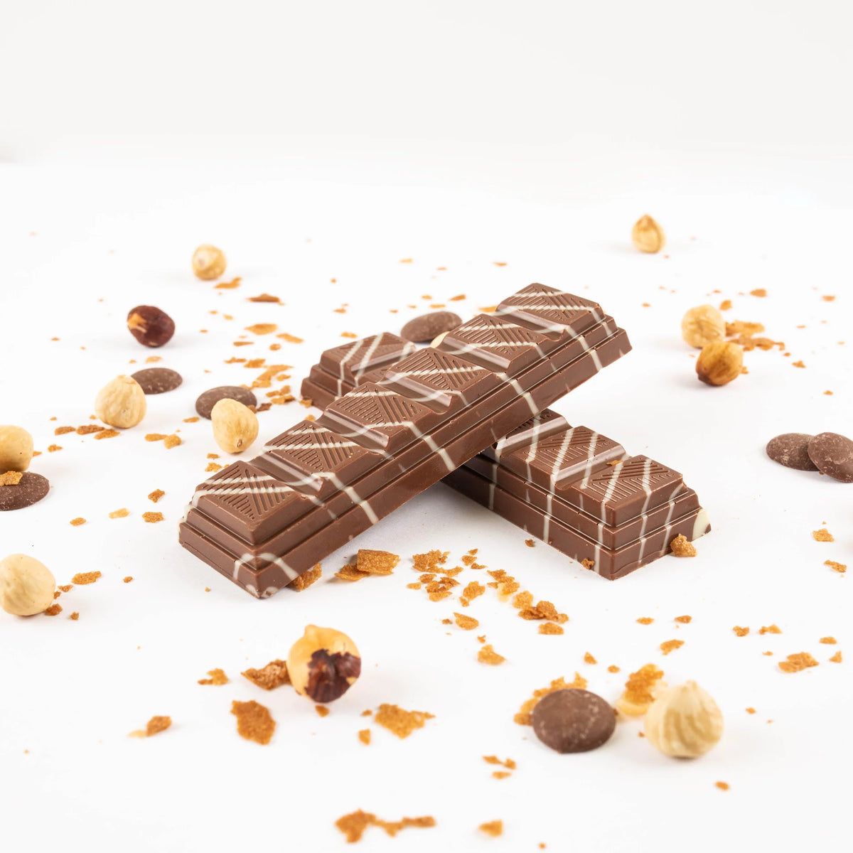 Barre au praliné noisette croustillant - Couleur Chocolat
