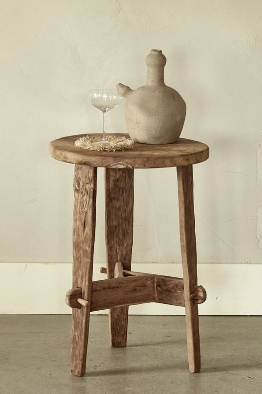 Table d'appoint Rembrandt en teck recyclé - Crusoë