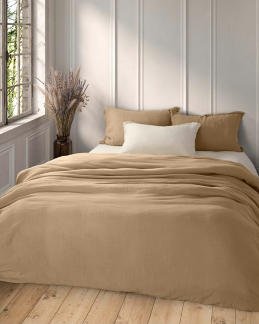 Linen - Tan duvet cover