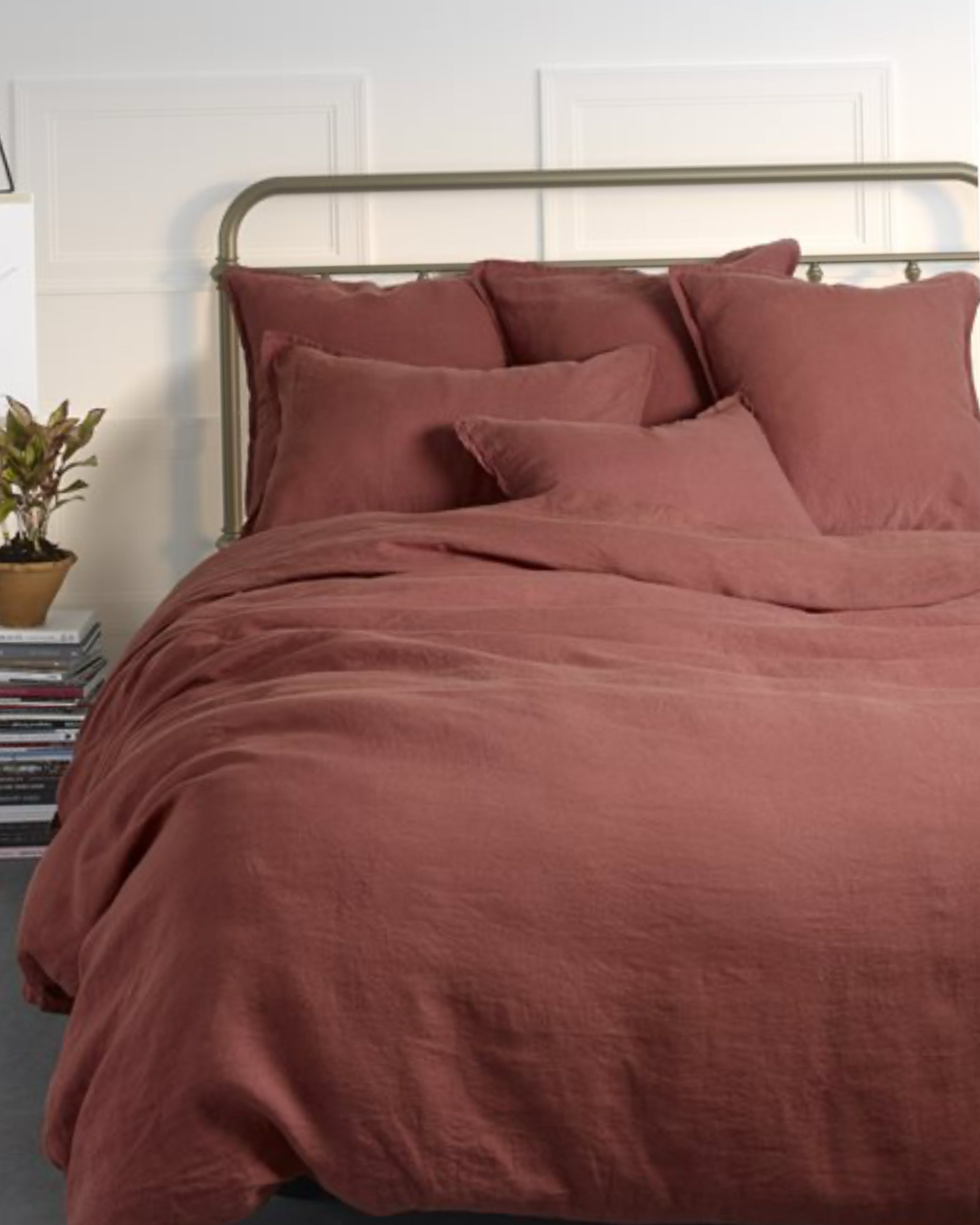 Linen - Terracotta duvet cover