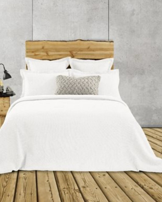 Rustic - White Jersey Quilted Duvet Cover