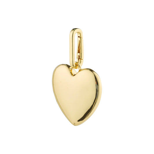 CHARM maxi recycled heart pendant - gold plated