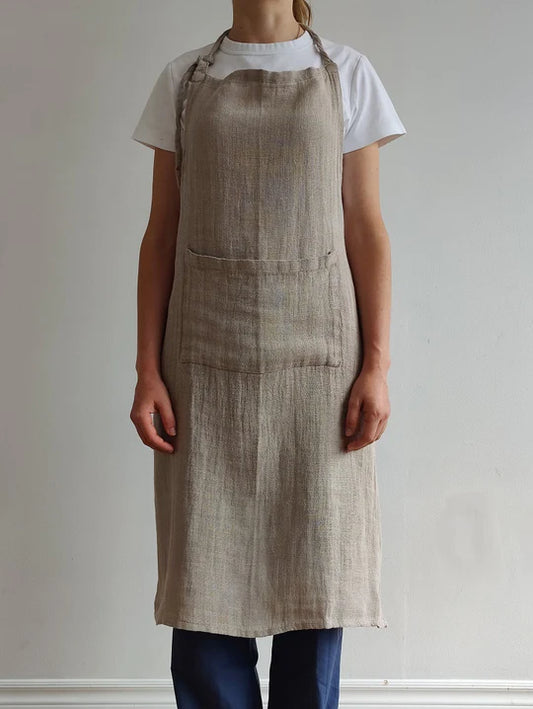 Tablier en lin naturel