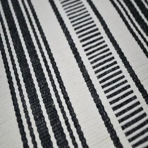 Black and white table runner