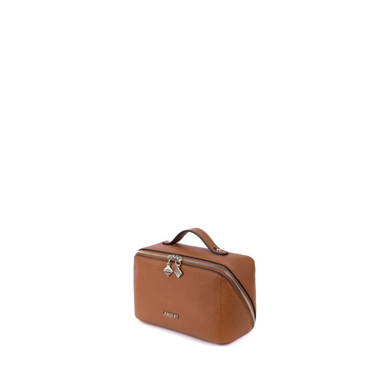 La Jolie - Black vegan leather makeup bag