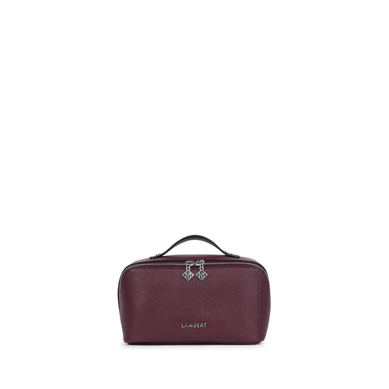 La jolie - Trousse à maquillage en cuir vegan Cabernet