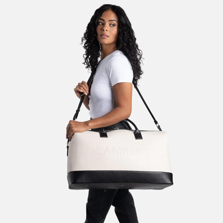 Le June - Sac de voyage fourre-tout en cuir vegan Oyster mix