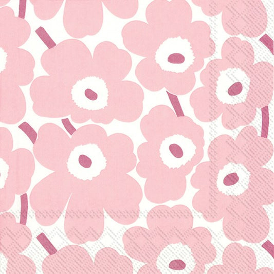 Serviette de table Lunch - Mini Unikko rose pâle