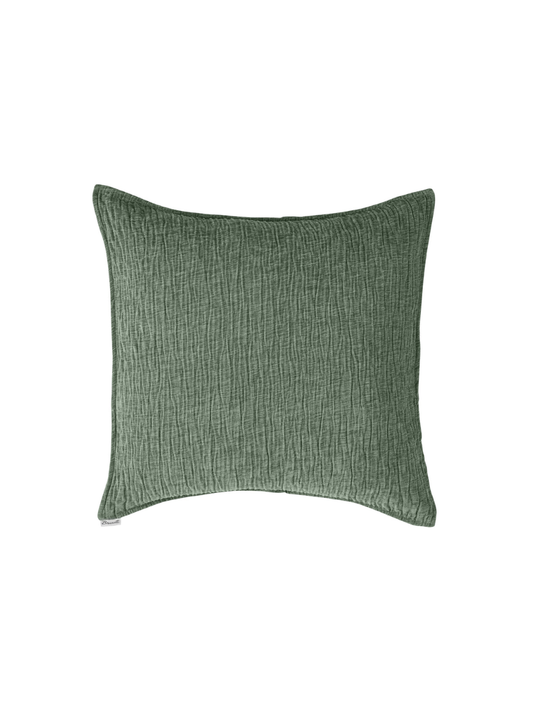 Barbara - Green Textured European Pillow Sham