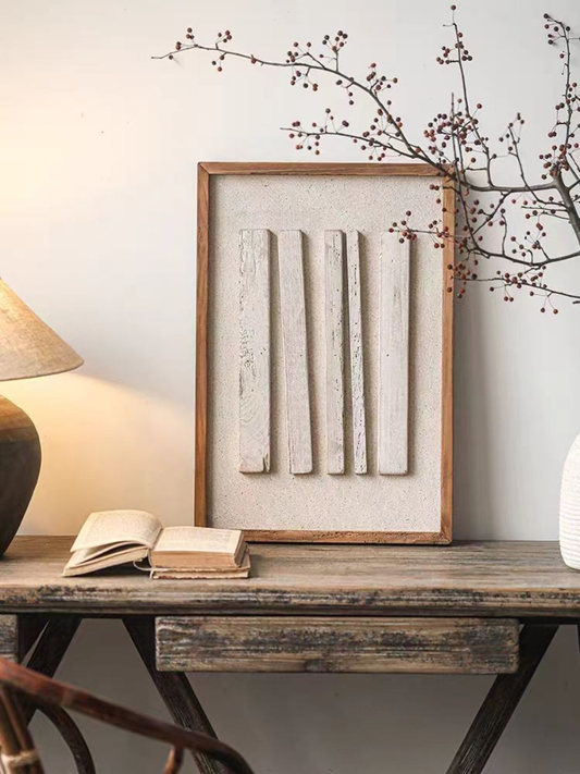Vertical Line Wall Art – Off-White