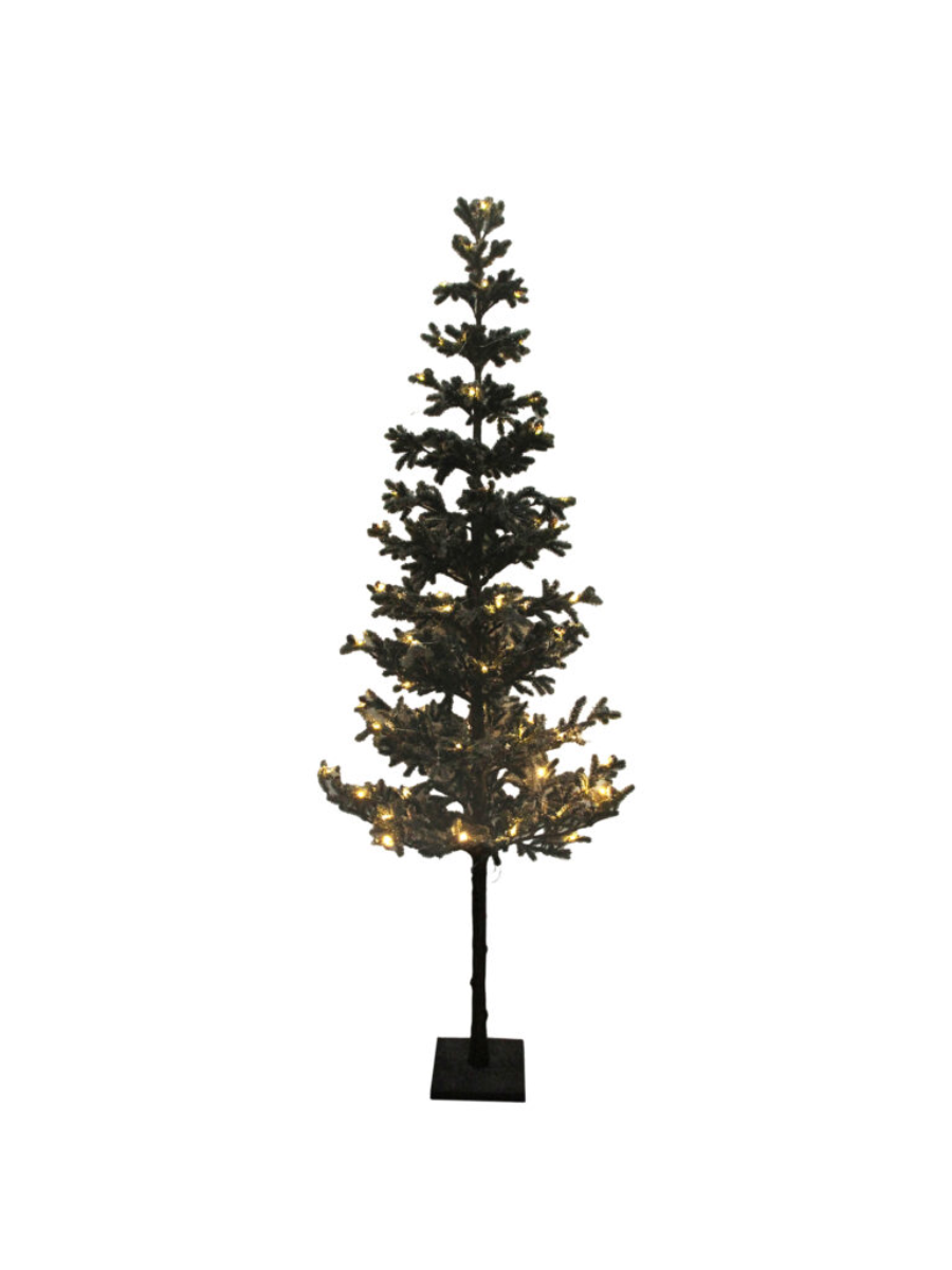 Sapin Alpine givré – Pré-éclairé avec paillettes