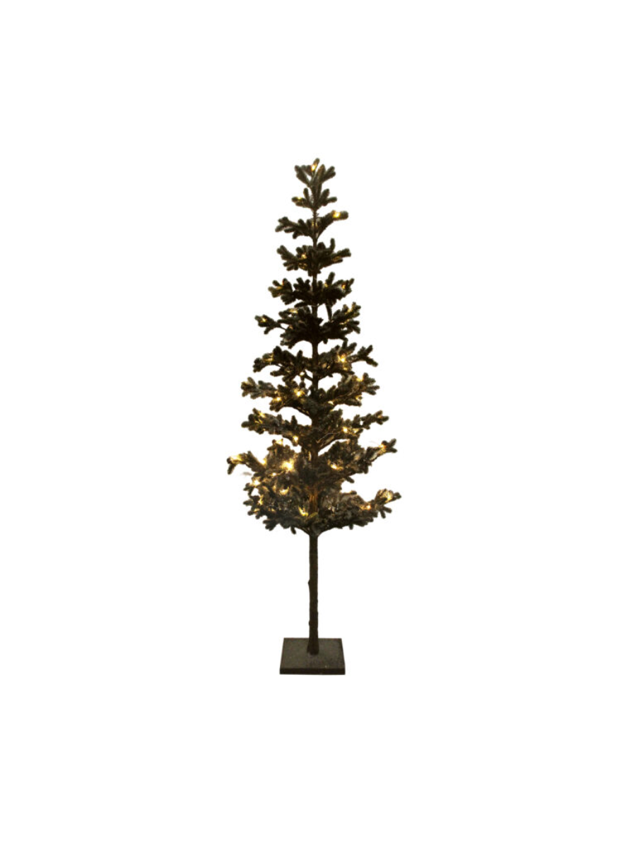 Sapin Alpine givré – Pré-éclairé avec paillettes