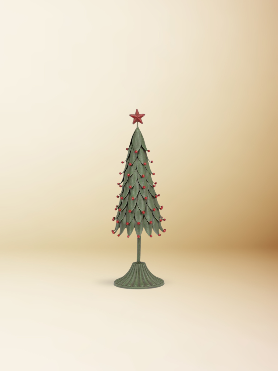 Tiered Christmas tree with berries