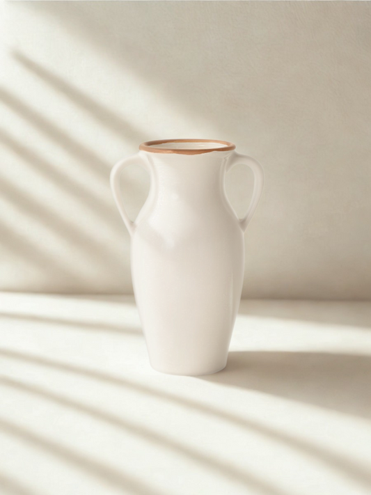 White Vase with Handles