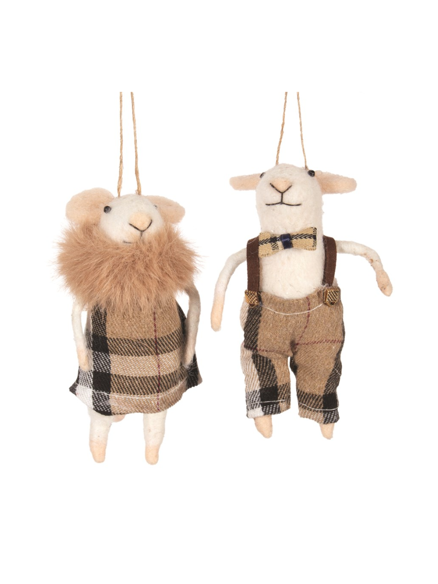 Souris en laine – Tartan