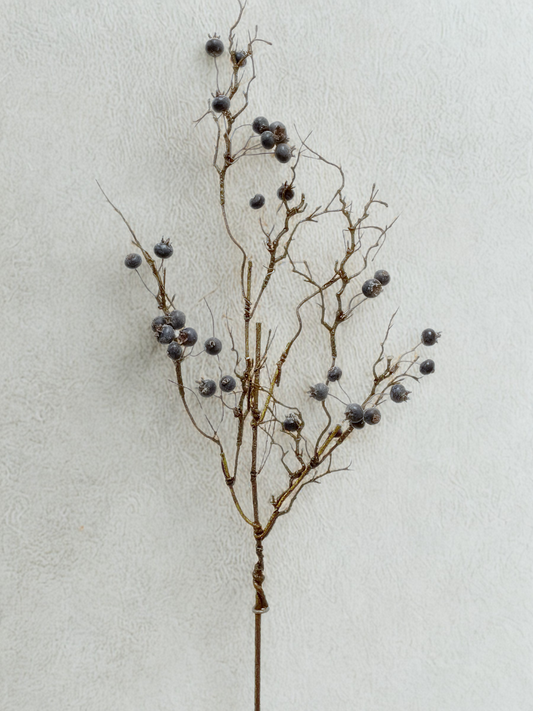 Branche de baies bleues - 35"