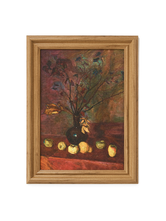 Tableau encadré – Pommes & vase