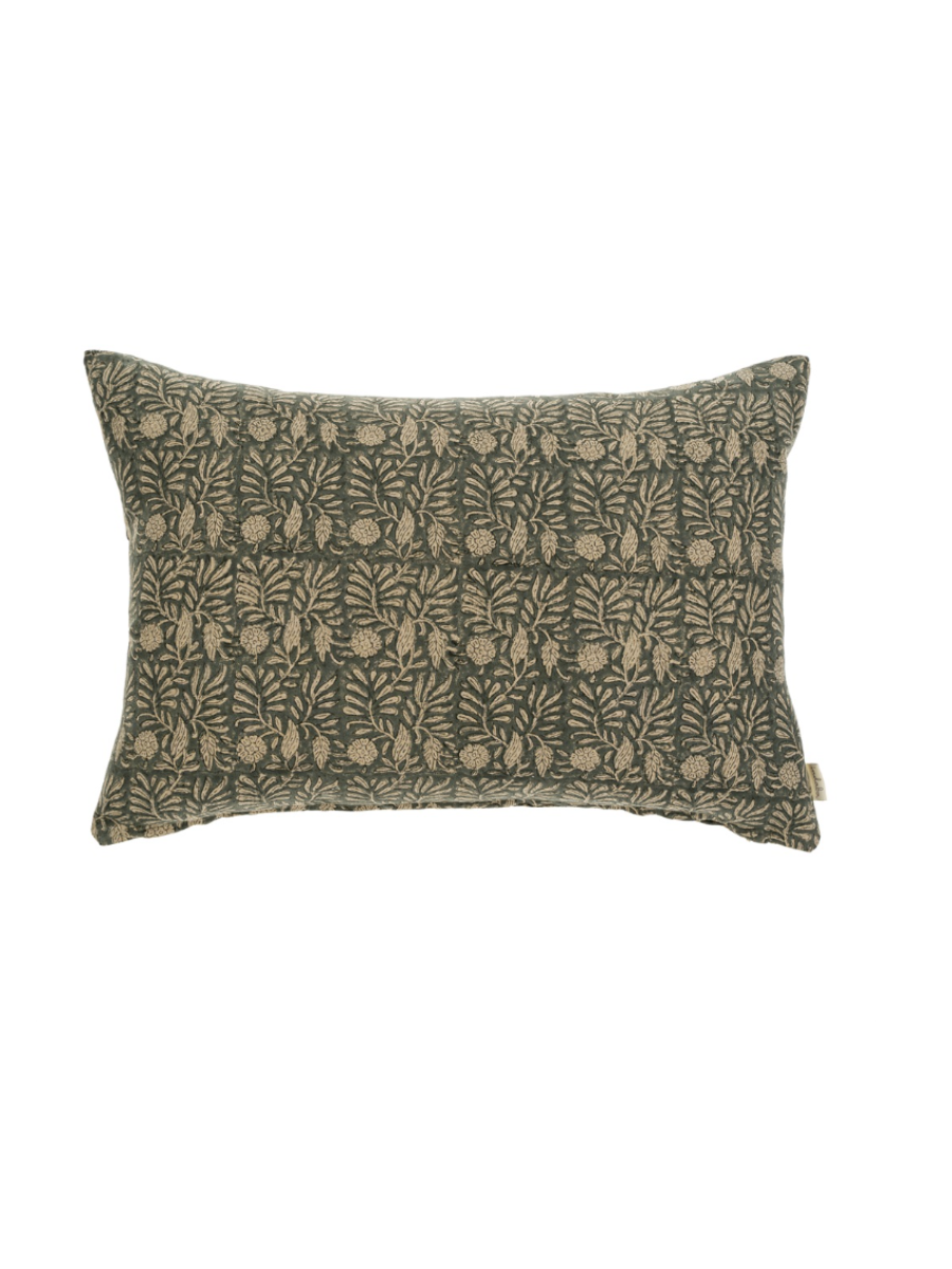 Vera Velvet Cushion - Charcoal