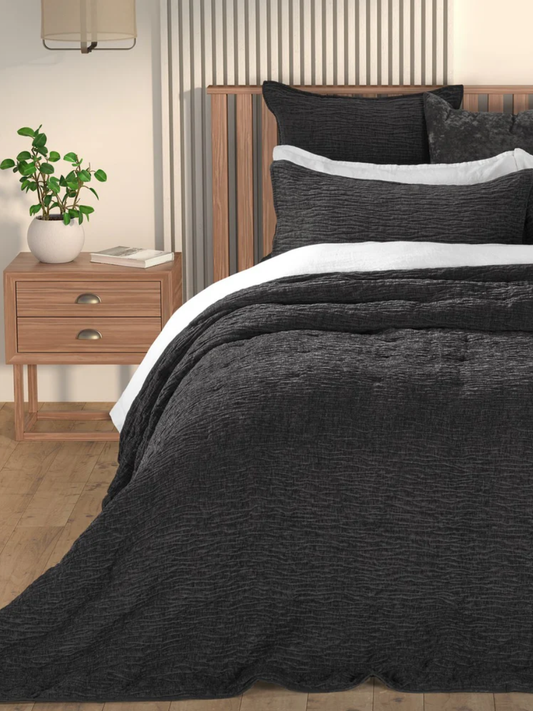 Barbara - Charcoal Textured Quilt