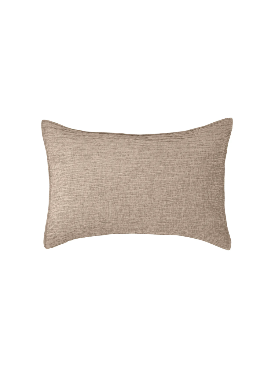 Barbara - Cache oreiller texturée taupe