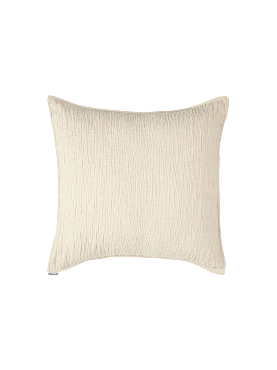 Barbara - Cream Textured European Pillow Sham