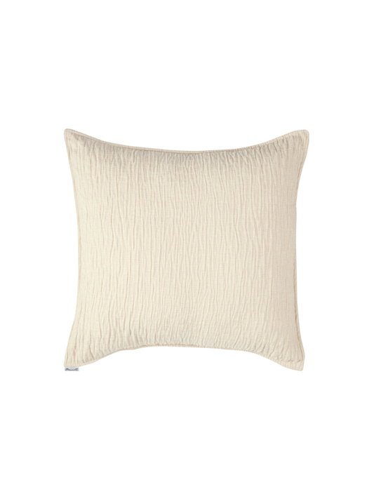 Barbara - Cream Textured European Pillow Sham