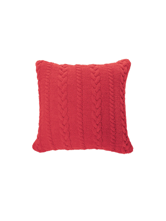 Rouge - Coussin en chenille