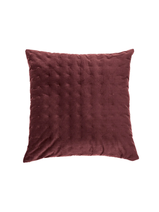 Riad - Coussin européen en velours bourgogne