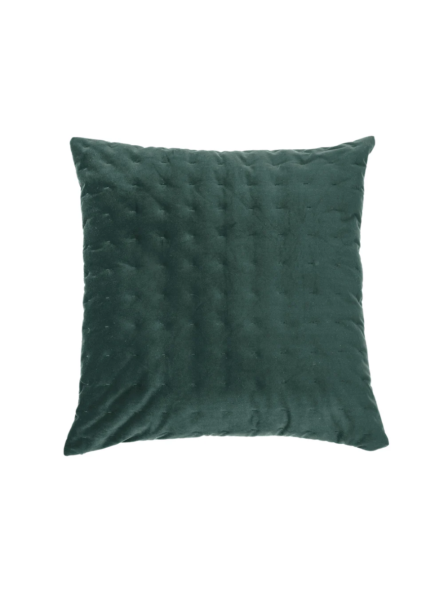 Riad - Coussin européen en velours vert foncé