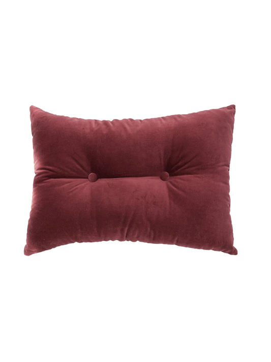 Riad - Rectangular cushion in burgundy velvet