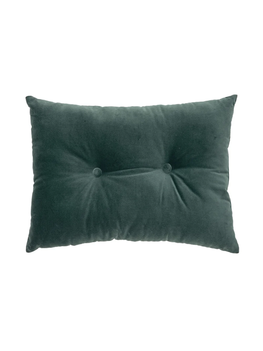 Riad - Coussin rectangulaire en velours vert foncé