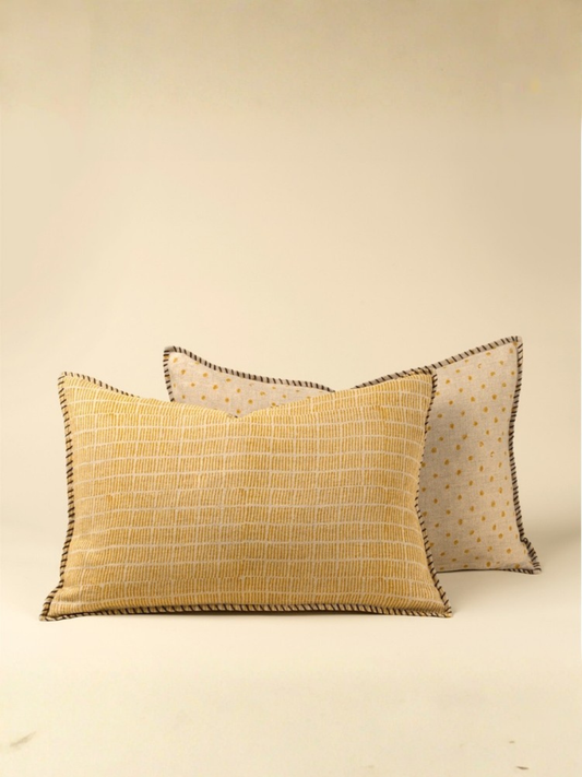 Coussin Dash & Dot - Jaune