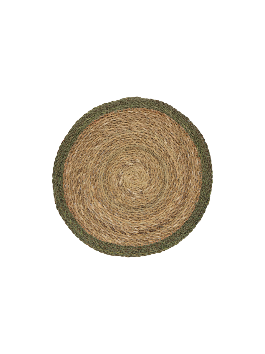 Seagrass placemat – Green border