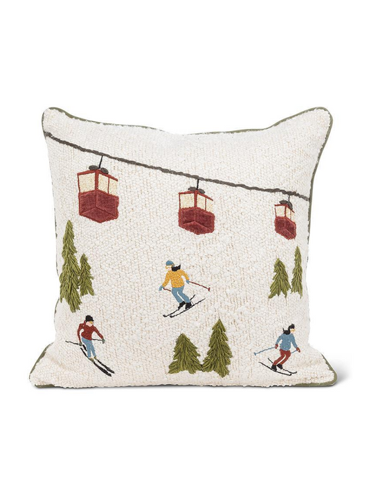 Square loop cushion – Ski scene