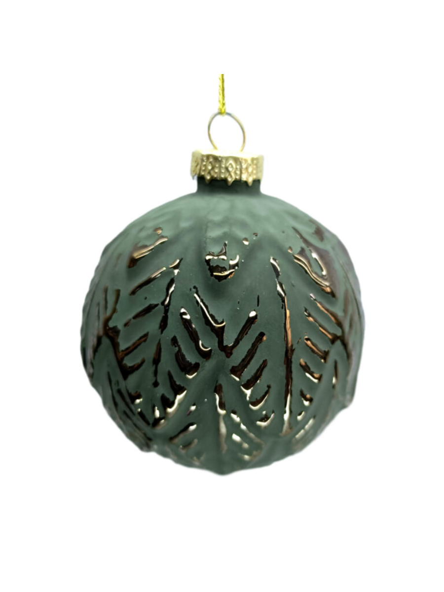 Glass ball – Matte green magnolia