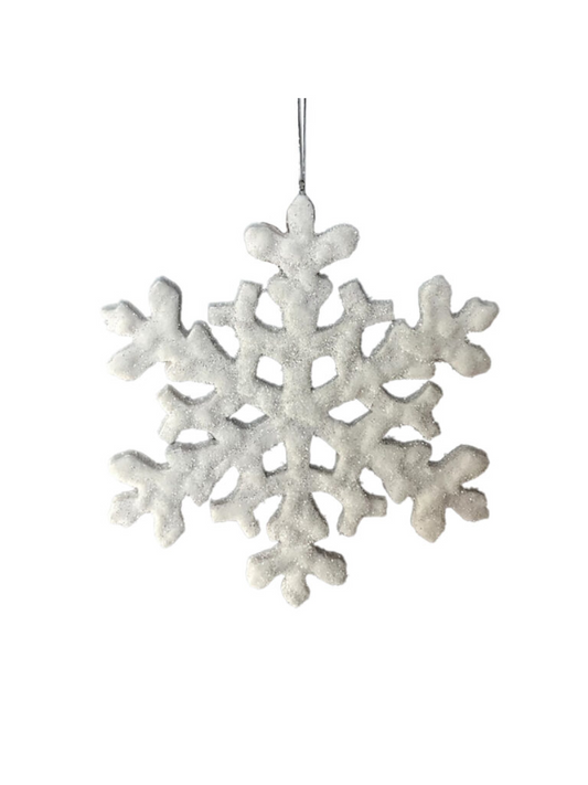 Flocon suspendu –  Blanc pailleté