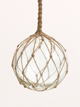Décoration en verre avec corde de jute