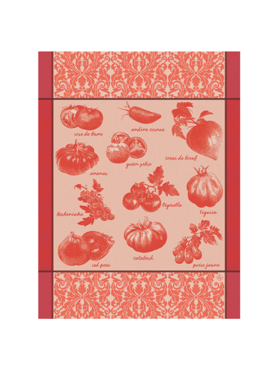 Torchon Tomates Etc Rouge – Le Jacquard Français