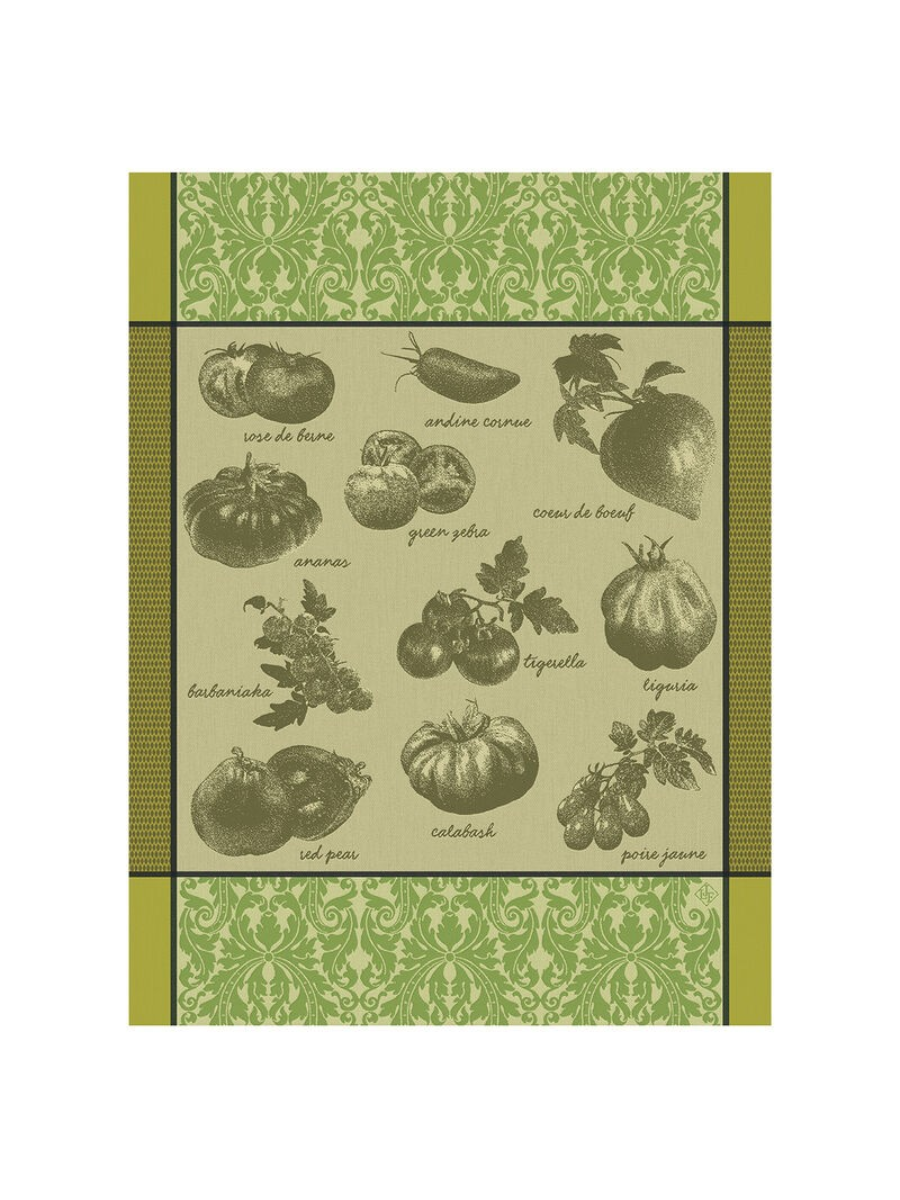 Torchon Tomates Etc Vert – Le Jacquard Français