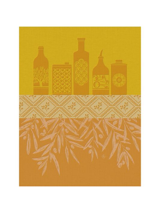 Yellow Provençal Oils Tea Towel – Le Jacquard Français