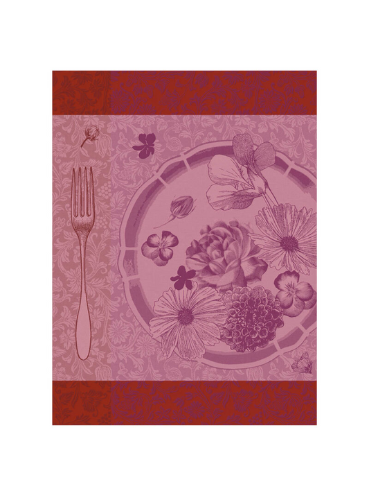 Red Flower Tea Towel – Le Jacquard Français