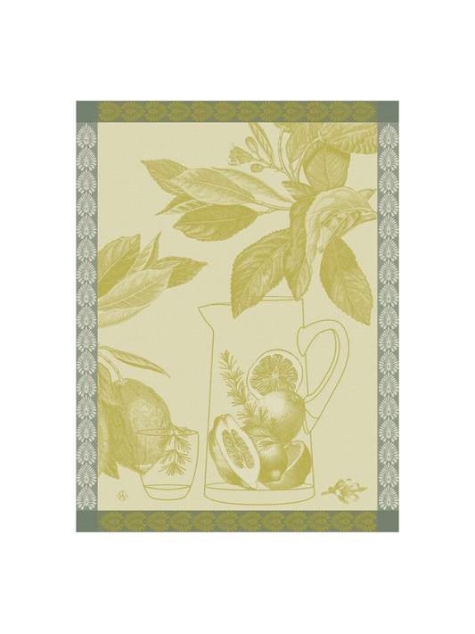 Yellow Lemon Water Tea Towel - Le Jacquard Français